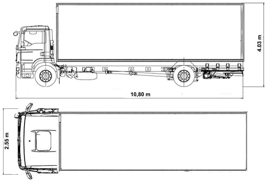 Dimensions porteur 19T